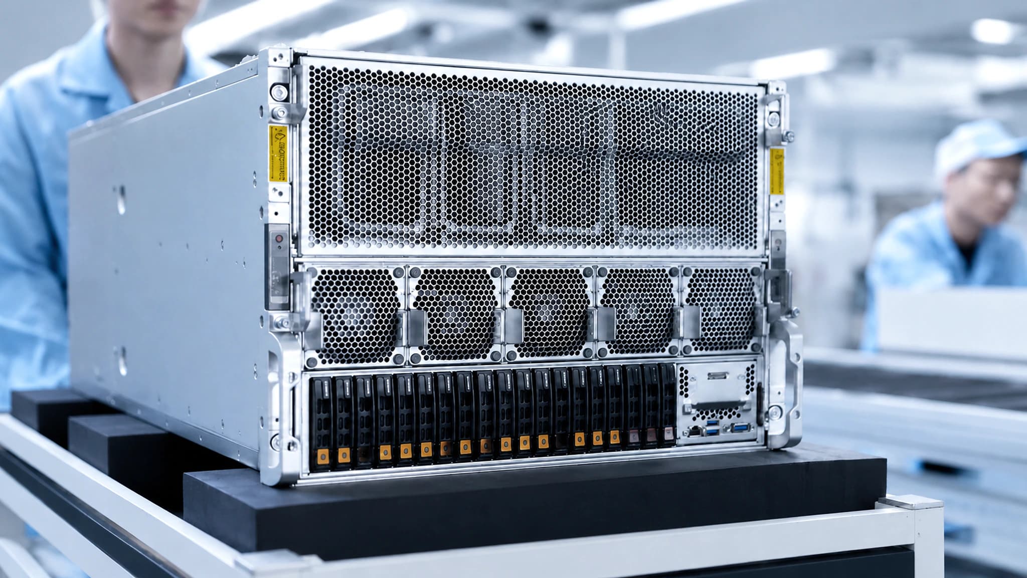 GPU 服务器批量搬迁现场