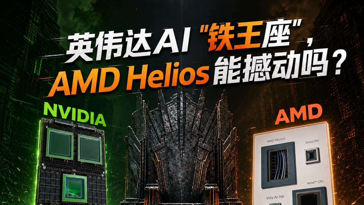 NVIDIA 与 AMD Helios 算力模块对峙示意